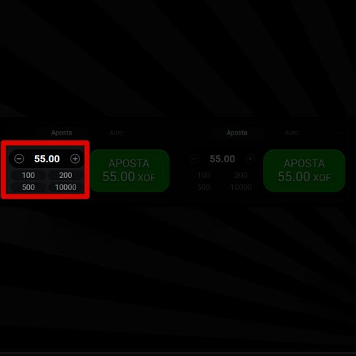 Mantenha um valor de aposta no jogo Aviator